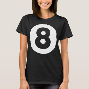 Camiseta 8 Ball Billiards preguiçosos Figurino Engraçado Ma