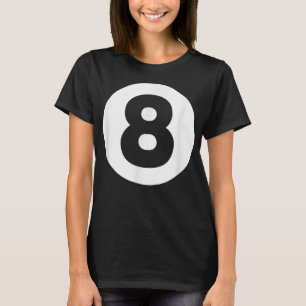 Camiseta 8 Ball Billiards preguiçosos Figurino Engraçado Ma