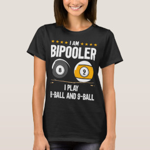 Camiseta 8 Ball e 9 Ball Humor Billiards