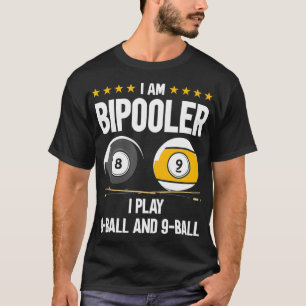 Camiseta 8 Ball e 9 Ball Humor Billiards