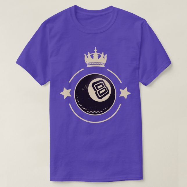 Camiseta 8 Ball King Billiards Retro Snooker (Frente do Design)