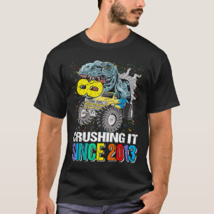 Camiseta 8 Esmagando Desde 2013 Monster Truck Dinosaur 8t