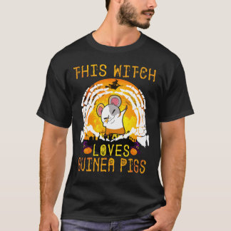 Camiseta 8 Esta Bruxa Ama Porquinhos-da-índia Halloween