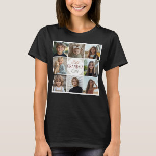 Camiseta 8 Foto Colagem Melhor Vovó Nunca T-Shirt