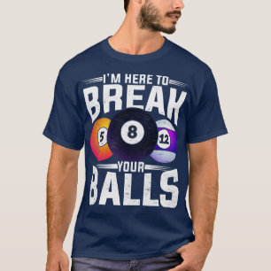 Camiseta 8 Jogador de Piscina Engraçado Billiard