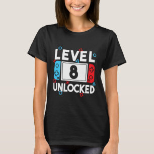 Camiseta 8 Jogadores desbloqueados 8º Aniversário Jogo Jove