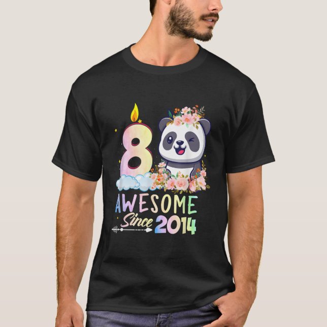 Camiseta 8 Panda Unicorn Incrível Desde 2014 (Frente)