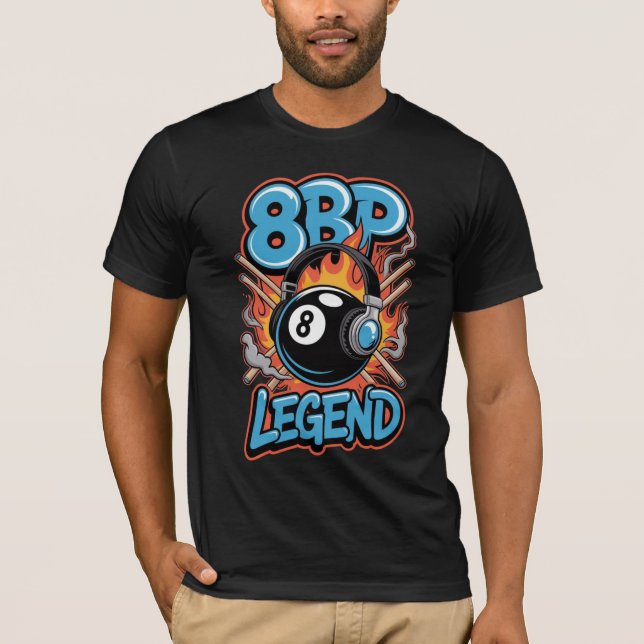 Camiseta 8BP Legend - Eight Ball Fire Graphic (Frente)