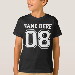 Camiseta 8o Aniversário (o nome customizável do miúdo)
