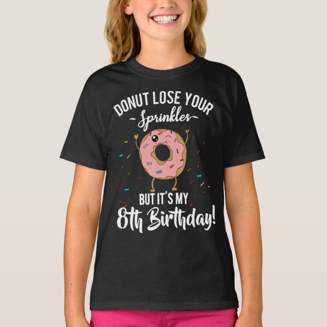 Camiseta 8o Rosquinha engraçada do aniversário que gira 8 (Frente)