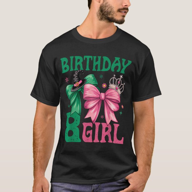 Camiseta 8th Birthday Girl Witch Nk Green 8 Year Old Birthd (Frente)