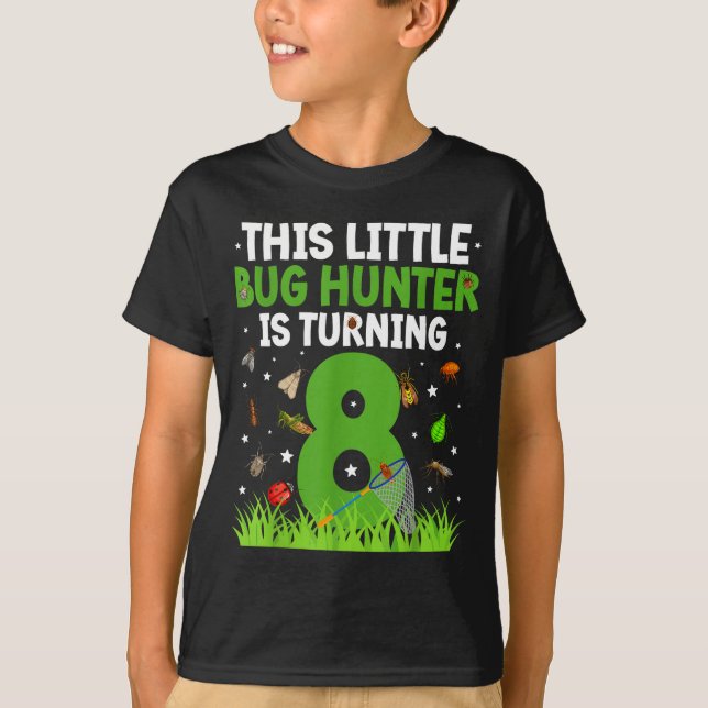 Camiseta 8th Bug Birthday Party Eight Year Old Bugs Birthda (Frente)