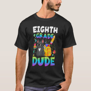 Camiseta 8th Eighth Grade Dude French Bulldog Back To Schoo
