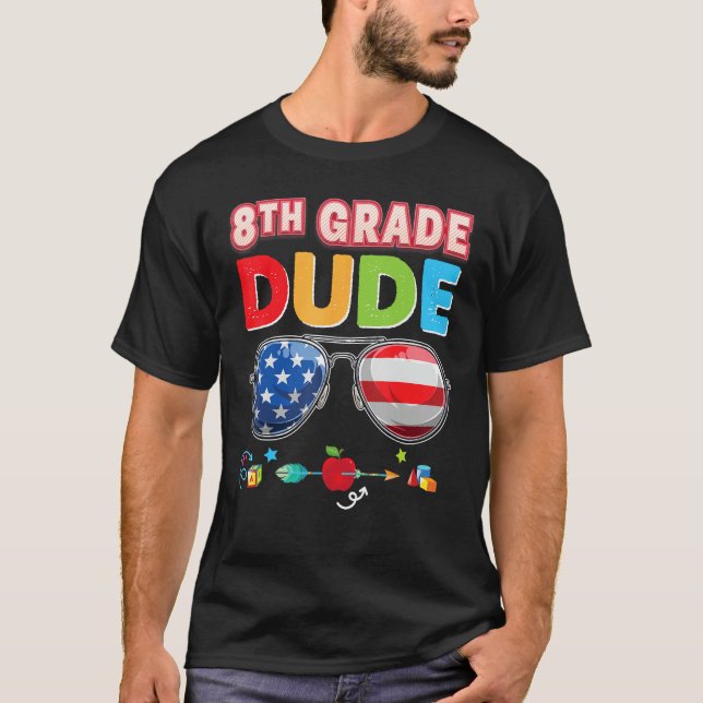 Camiseta 8th Grade Dude Back To School Eighth Student Kid S (Frente)