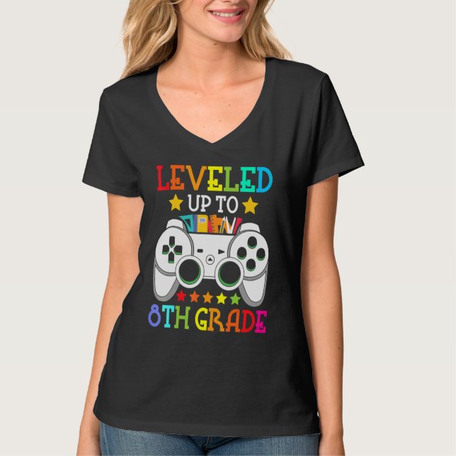 Camiseta 8th Grade Level Unlocked Video Game Back To School (Frente)