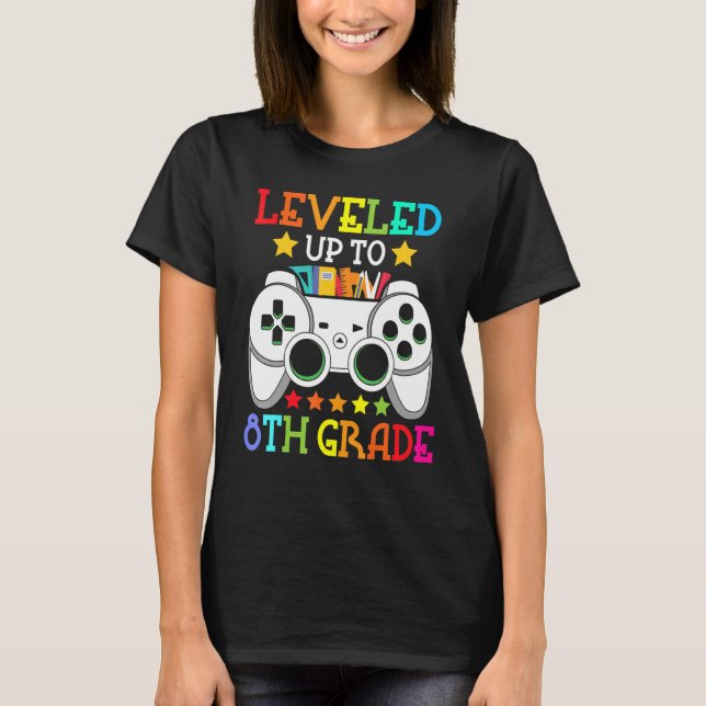 Camiseta 8th Grade Level Unlocked Video Game Back To School (Frente)