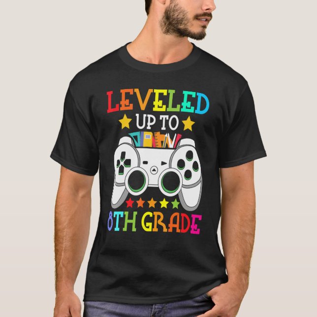 Camiseta 8th Grade Level Unlocked Video Game Back To School (Frente)
