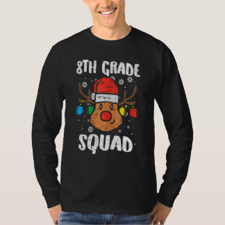 Camiseta 8th Grade Squad Reindeer  Teacher Christmas  1