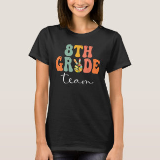 Camiseta 8th Grade Team Retro Groovy Women Happy First Day 
