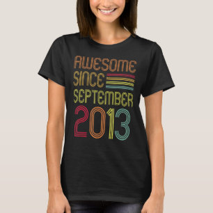 Camiseta 9º Aniversário 9 Anos de Idade Incrível Desde sete
