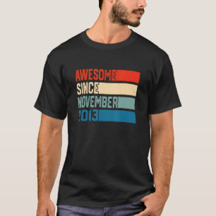 Camiseta 9º Aniversário 9 Anos Espetacular Desde 2 de novem