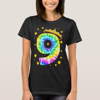 Camiseta 9º Aniversário Colorida Tie Dye 9 Anos