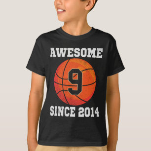 Camiseta 9º Aniversário De Basquete Com Mais De 9 Anos De I