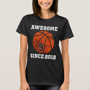 Camiseta 9º Aniversário do Lover de Basquete Dotado de 9 An