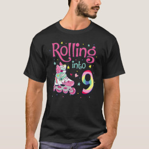 Camiseta 9º aniversário entrando em 9 de aniversário, Skate