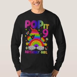 Camiseta 9º Aniversário Fidget Toy Pop É Aniversário Rapari
