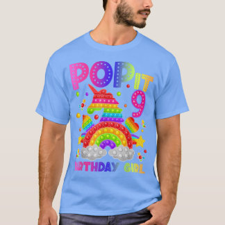 Camiseta 9º Aniversário Fidget Toy Pop É Aniversário Rapari