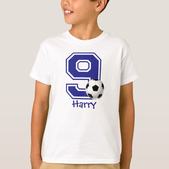 Camiseta 9º Aniversário futebol personalizado (Frente)