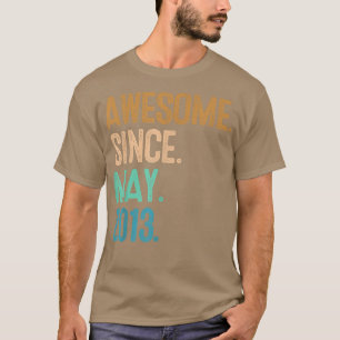 Camiseta 9º aniversário Impressionante desde maio de 2013