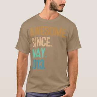 Camiseta 9º aniversário Impressionante desde maio de 2013