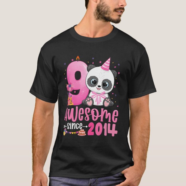 Camiseta 9º Ano De Panda Incrível Desde 2014 (Frente)
