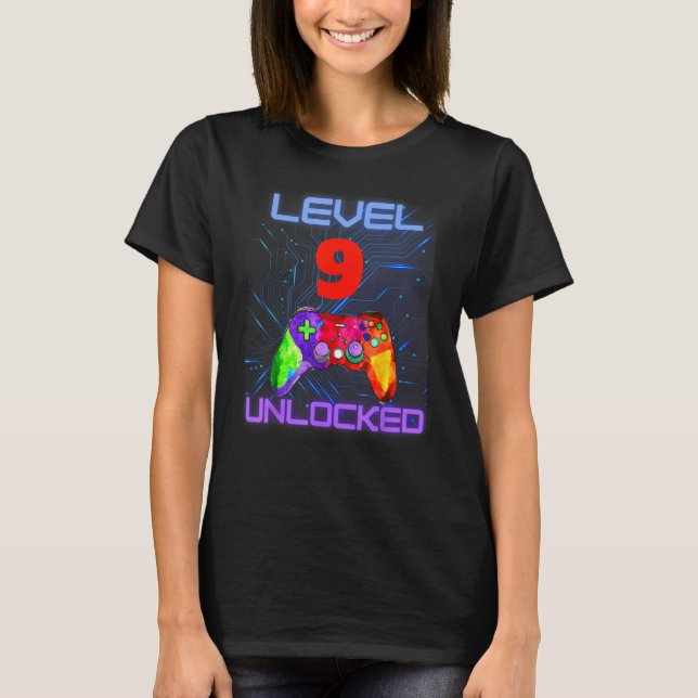 Camiseta 9º nono anos, Gamer Game Controller Son Teens (Frente)