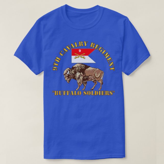 Camiseta 9º Regimento de Cavalaria Soldados Buffalor com 9º (Frente do Design)