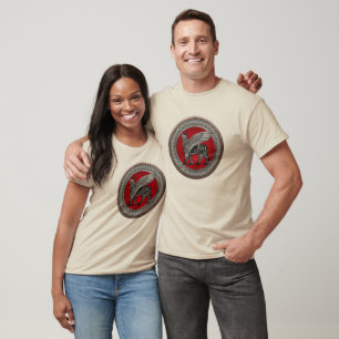 Camiseta [900] Leão Assírio: Prata e Lamaçu Negro