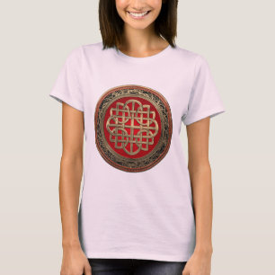 Camiseta [900] Nó Dourado Celta Sagrado Cruz