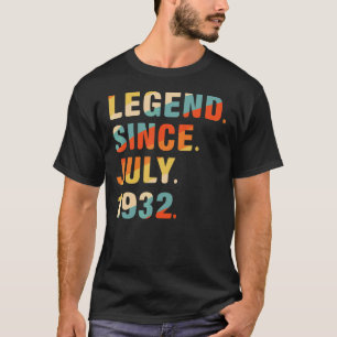 Camiseta 90 Aniversário De 90 Anos Legenda Desde Julho De 1