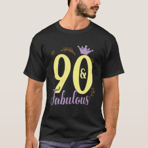 Camiseta 90 Anos De Idade E Feliz Aniversário Para Mim Gir