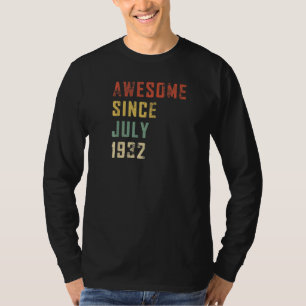 Camiseta 90 Anos De Idade Incrível Desde Julho De 1932 90 A