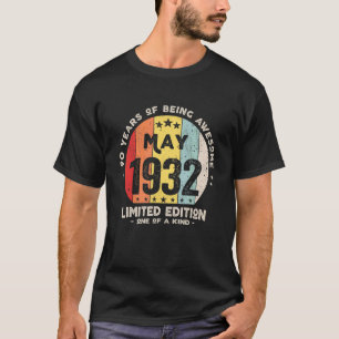 Camiseta 90 Anos De Maio De 1932 90 Aniversário