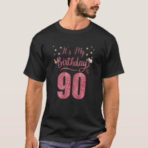 Camiseta 90 anos É meu aniversário incrível Par de aniversá