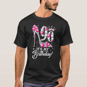 Camiseta 90 anos É o meu 90 Aniversário Pink Diamond Sh