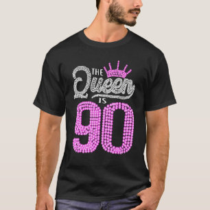 Camiseta 90 Anos Esta Rainha É 90 de Aniversário Rapariga R