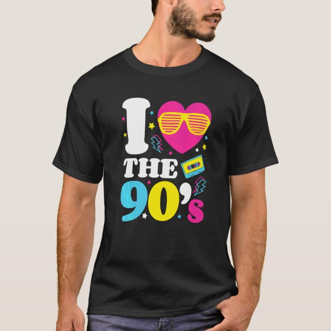 Camiseta 90 anos noventa, anos 90, Costume Retro para Nosta (Frente)