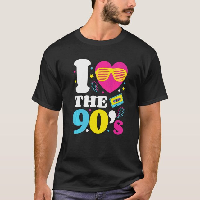 Camiseta 90 anos noventa, anos 90, Costume Retro para Nosta (Frente)