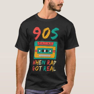 Camiseta 90 anos quando o Rap ganhou salto de anca real nos