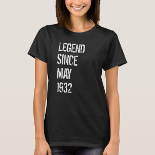 Camiseta 90 Birthday Boys Girls Nascer Maio 1932 90 Anos